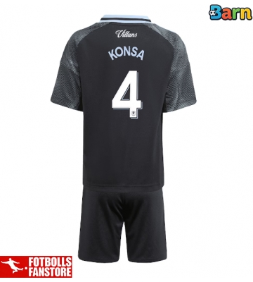 Aston Villa Ezri Konsa #4 Bortatröja Barn 2025-26 Kortärmad (+ Korta byxor)